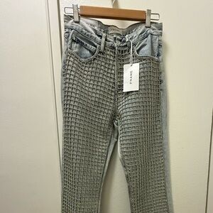 FRAME The Showgirl Rhinestone Jeans NWT